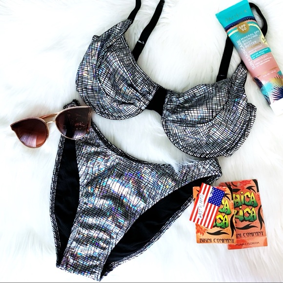 90s Miami Disco Ball Bikini Set - Picture 1 of 2